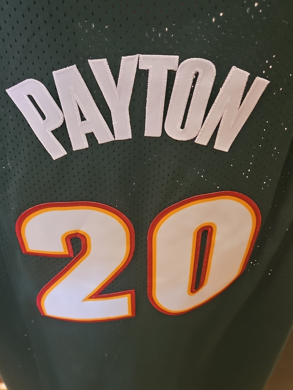 Super Sonics Gary Payton # 20 Sew.. Not Iron On 3X Jersey ( Fits Like A 2X ) - Picture 7 of 7
